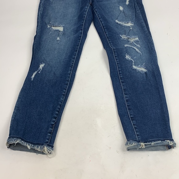 Vervet Flying Monkey distressed Dark wash Skinny Jeans Size 31 Raw hem Stretch - Picture 10 of 14